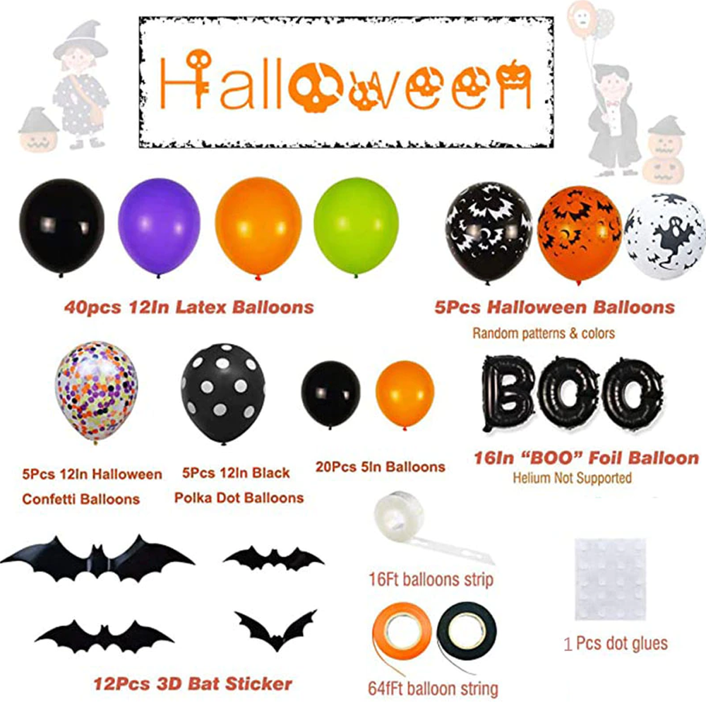 DIY Halloween Balloon Garland Kit