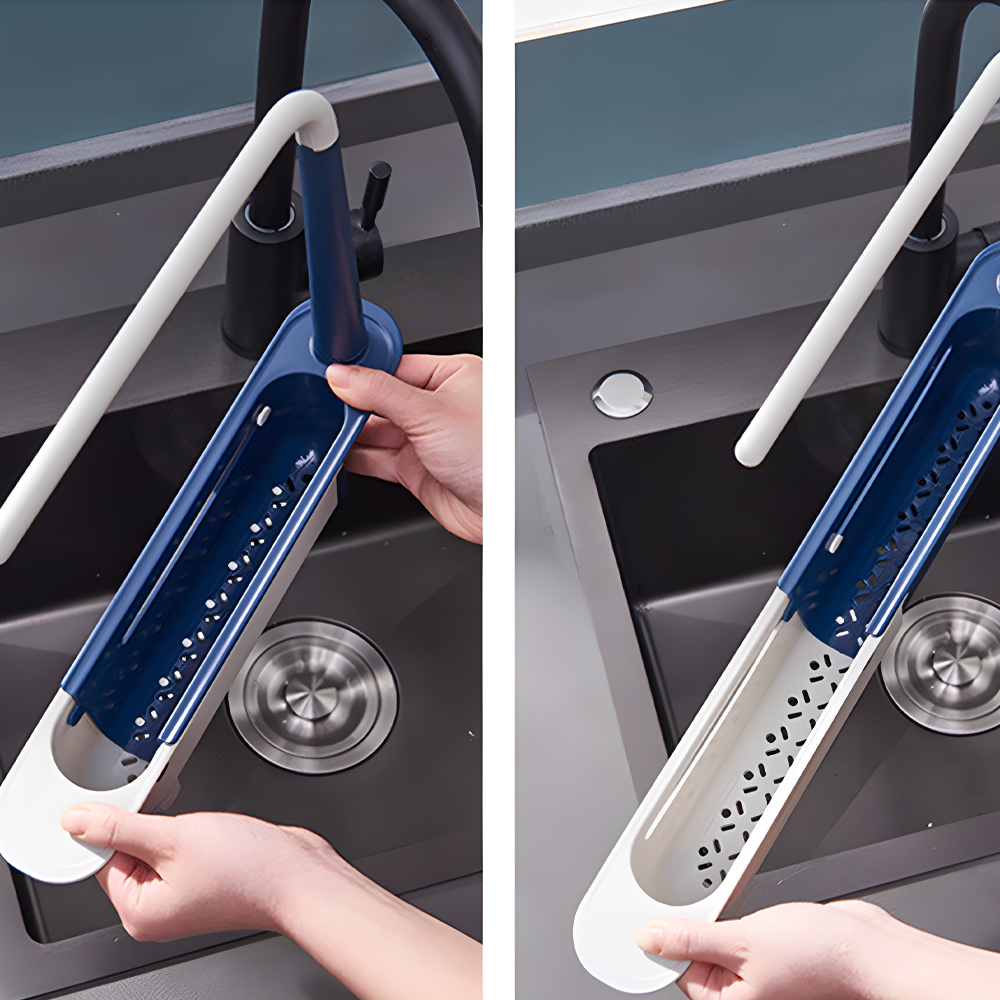 Telescopic Sink Rack With Drain Holes