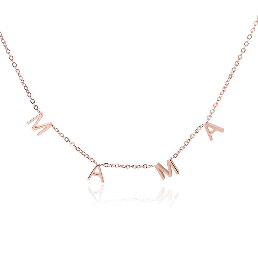 MAMA Pave Letter Necklace