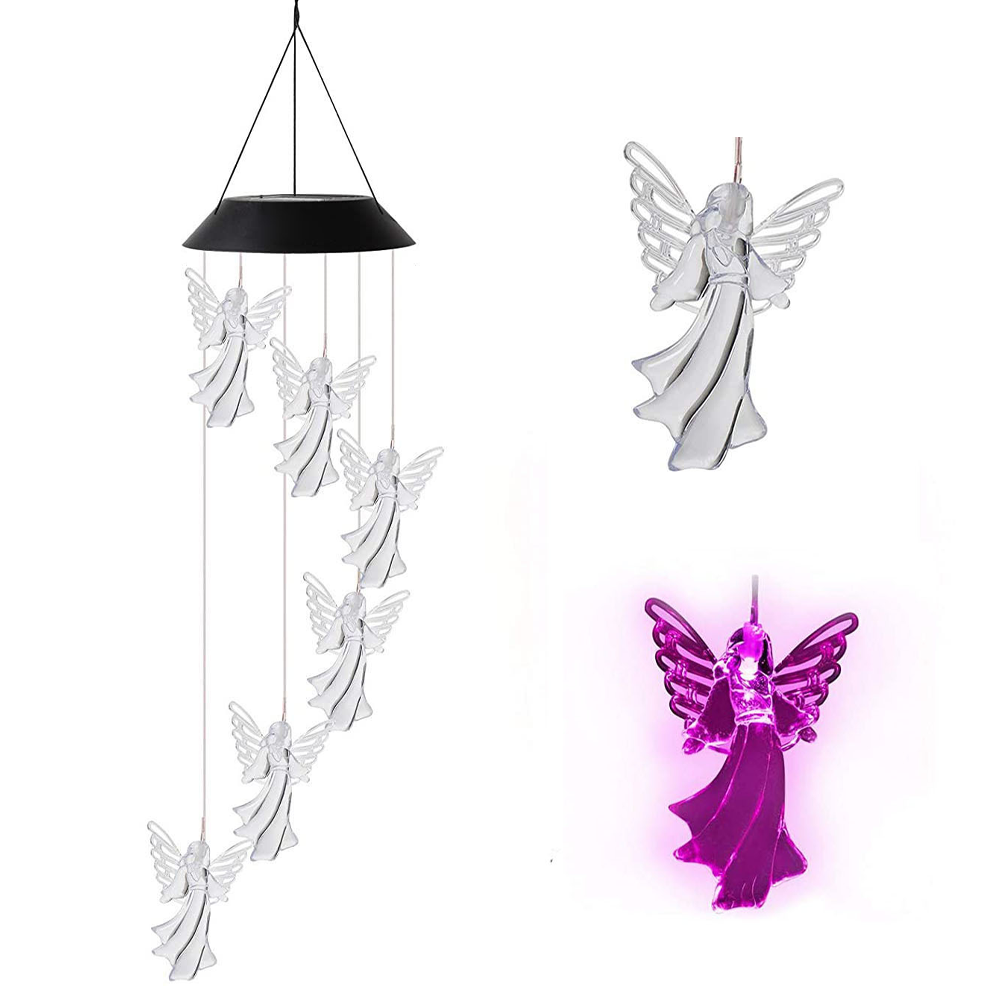 Solar Guardian Angel Wind Chime Light