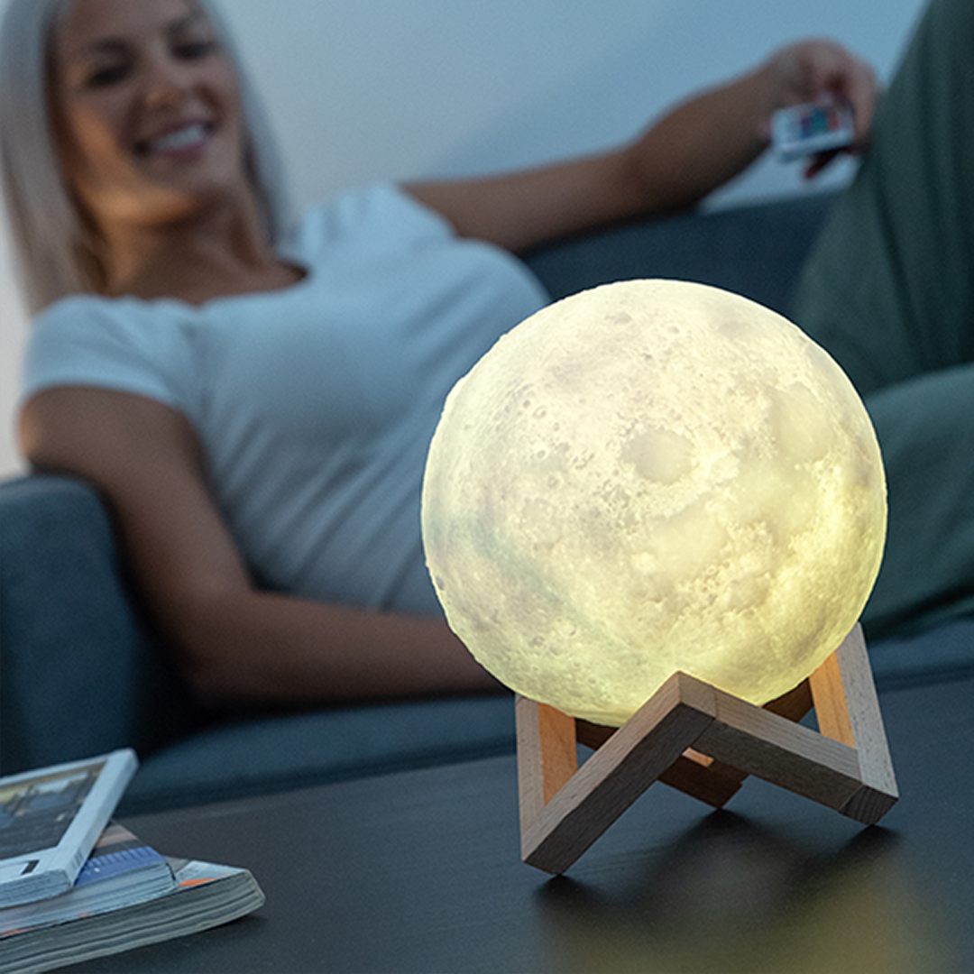 Beautiful 3D Lunar Moon Light Lamp | Moon Glow Decor