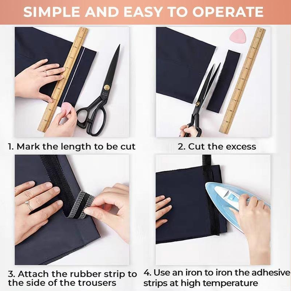 Pants Edge Shorten Self-Adhesive Pants Mouth Paste - Easy No-Sew Solution Gift