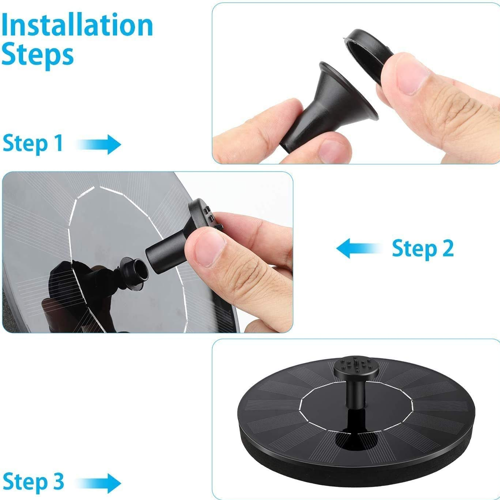 Mini Solar Fountain For Bird Bath