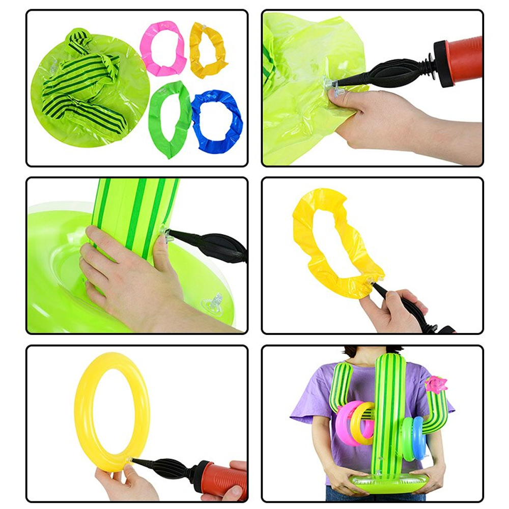 Inflatable Cactus Swimming Pool Ring Toss Game