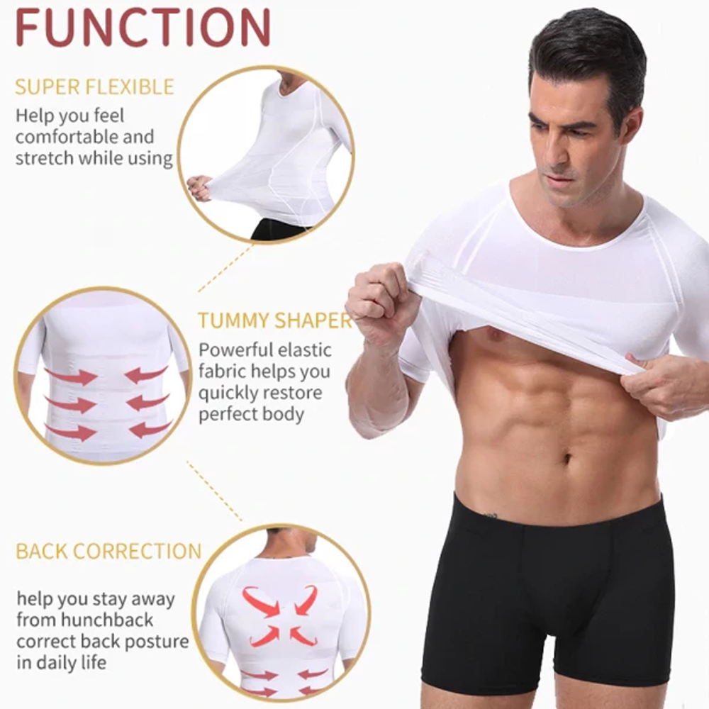 Best Posture Corrector Shirt for Men | Muscle Shapewear & Compression Top