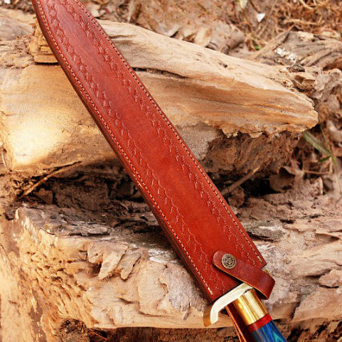 Hand Forged Damascus Steel Dagger Double Edge Sword For Warrior