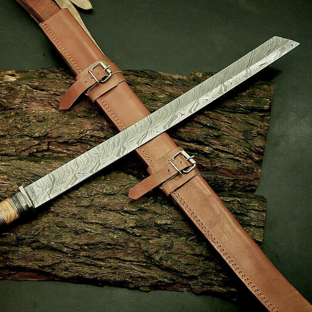 36 Inch Hand Forged Damascus Steel Hunting Combat Sword Katana Sword