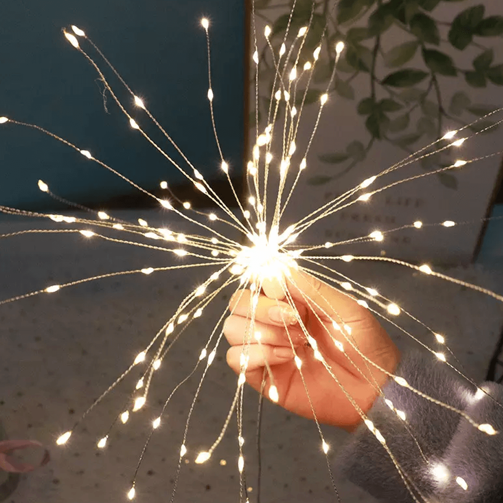 Sparkling 8-Mode Firework Lights: 150 Lights & 8 Adjustable Brightness Levels