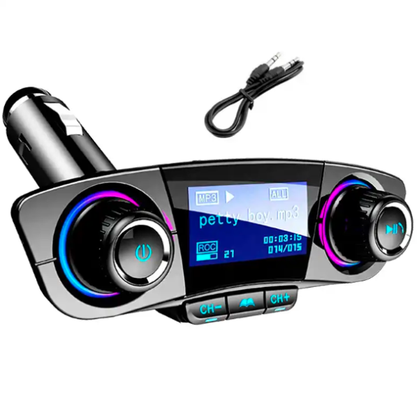 Bluetooth Car FM Transmitter with MP3 Player and USB Car Charger