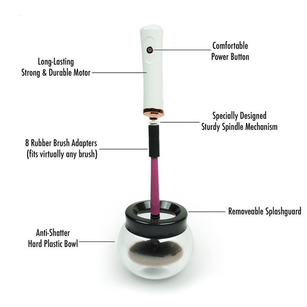 Electric Makeup Brush Cleaner Machine Automatic Spin Cosmetic Brush Washer & Dryer Tool