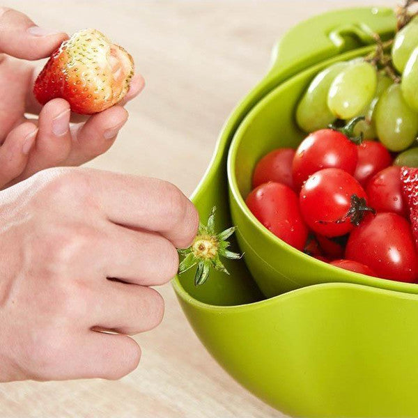 360 Colander Bowl - Double Layer Strainer & Drainer | Perfect Kitchen Gift