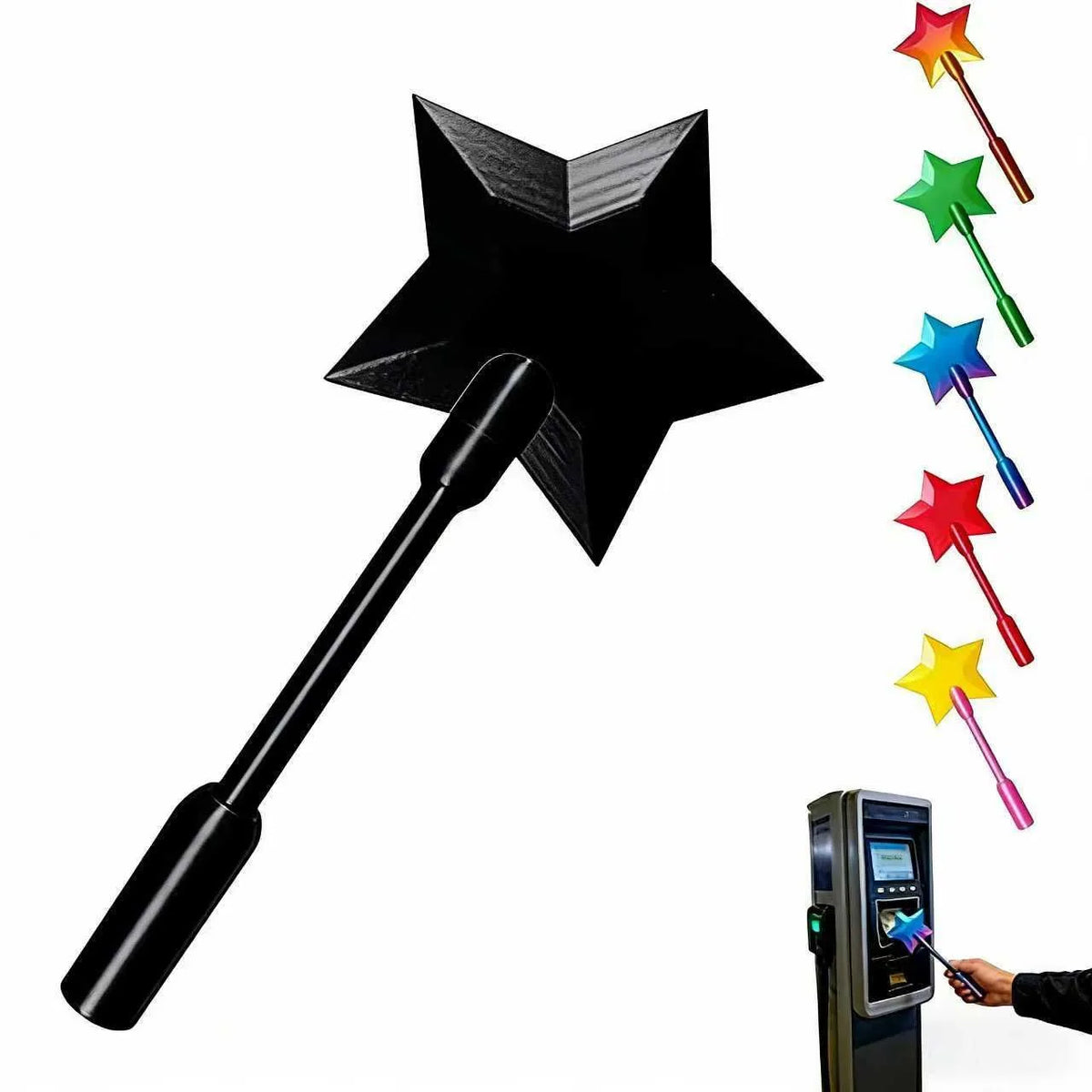 3D Printed Credit Card Wand Tap to Pay,Magic Fairy Pay Wand,Starlight Magic Wand Tap-to-Pay Card Holder,Fun Unique Creative Gift