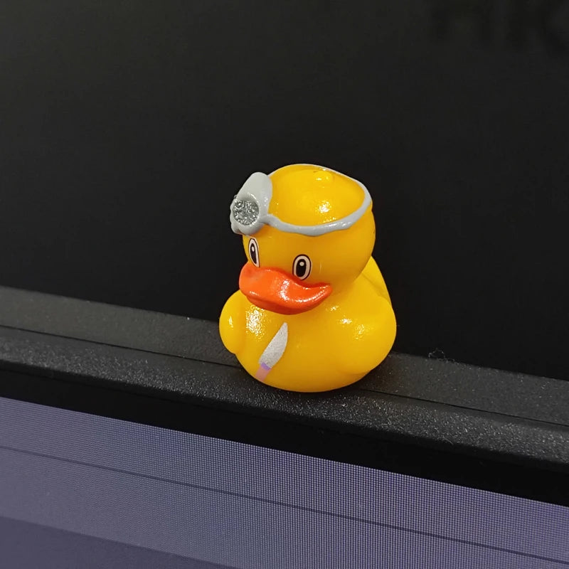 3/12pcs Halloween Mini Duck Resin Ornament Figurines Evil Witch Devil Duck Kids Creative Cartoon Ducks Crafts Family Party Decor