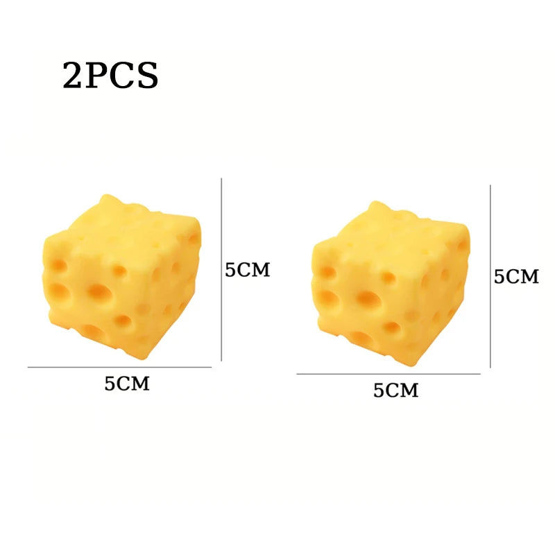 Cheese Squeeze Squishy Toy Slow Rebound Shapeable Venting Stress Relief Fidget Ball Novelty Sensory Decompression Gift Toy