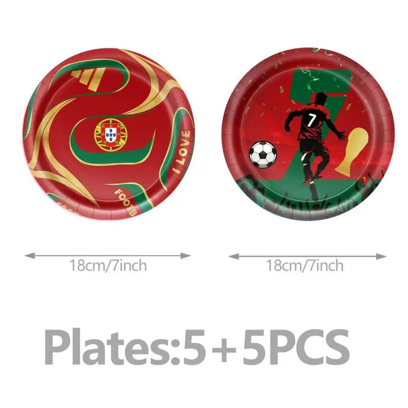Soccer Birthday Party Supplies Football Theme Birthday Party Decoration Cotillon Birthday CR7 Soccer Plate Cups Balloons Supply