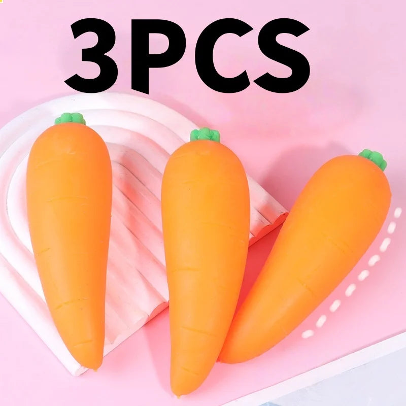 Carrot Squishy Fidget Sensory Toy Elastic Vent Stress Relief Portable Dorm Leisure Party Favor Present Anti-stress Toys Adults