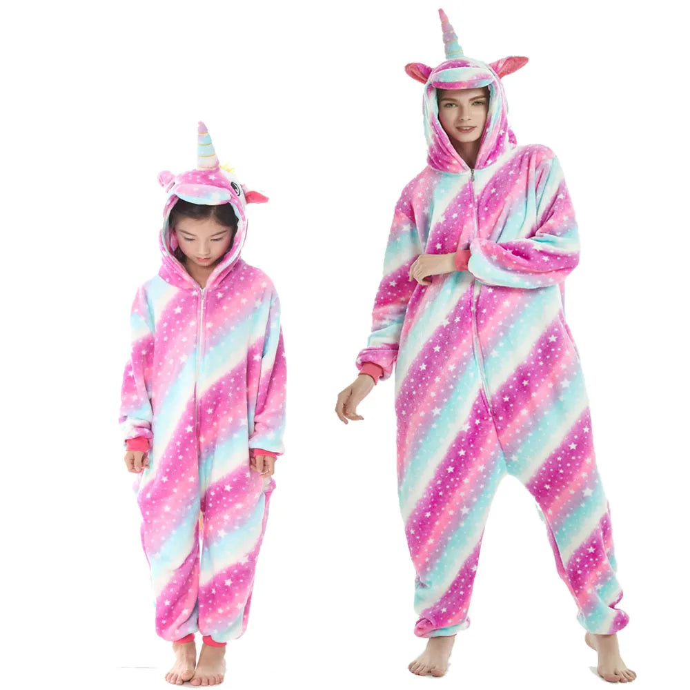 Animal Cosplay Overalls Kigurumi Tiger Costume Halloween Carnival Stage Performance Role Play for Adults Kids Clothes Party Set