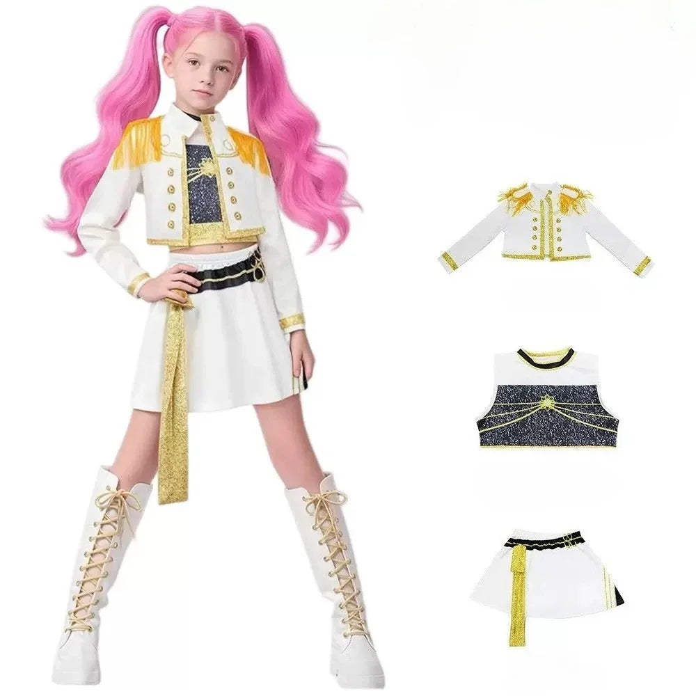 Zoey Rumi Mira Cosplay Costume kpop Women Girls Halloween Carnival Audlt Kids Child Party Role Playing Outfits