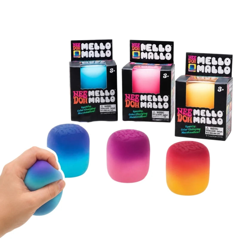 Color-Changing Marshmallow Squishy Squeeze Toy, Light-Sensitive Color Shift Vent Toy for Adults