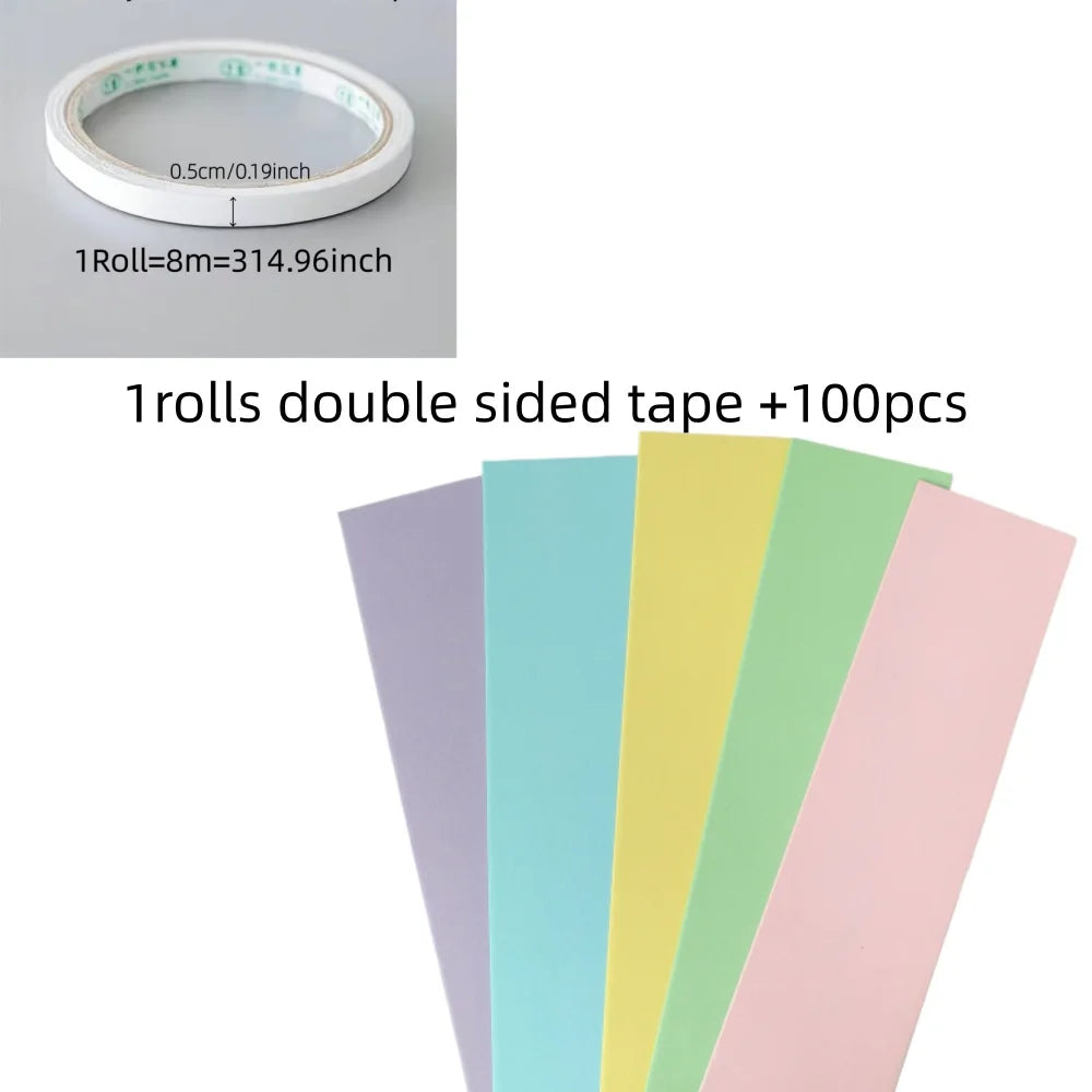 100pcs Pastel Birthday Party Decorations Kit,Paper Streamers Paper Chain Strips for Hanging Decor