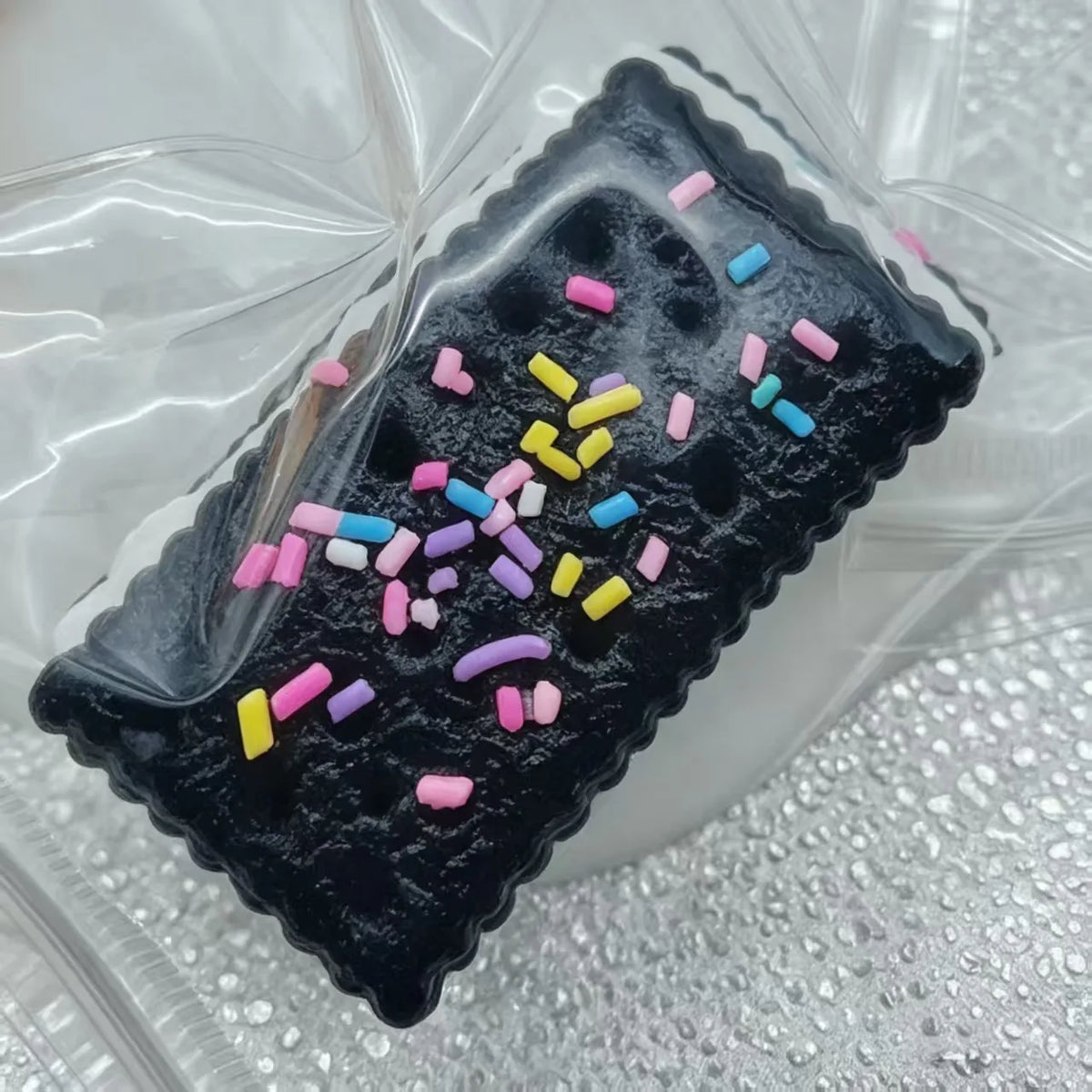 Sprinkled Sandwich Cookie Squishy Toy Multicolor Slow Rebound Fidget Toy Stress Relief ASMR Decompression Desktop Gift