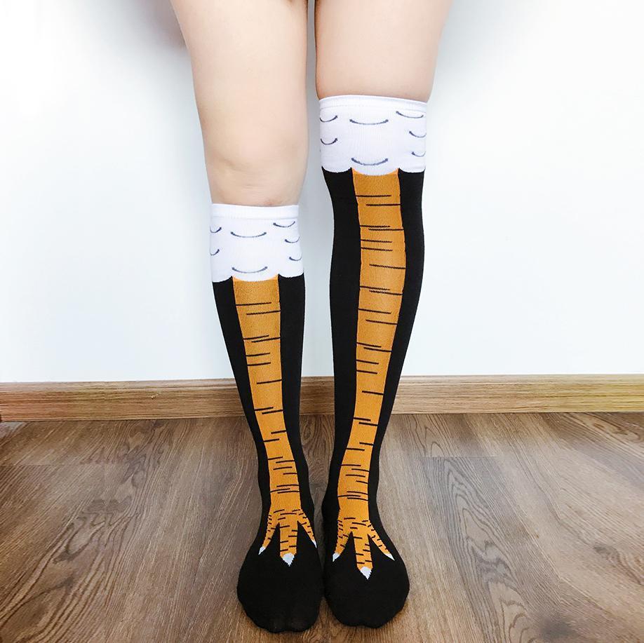 Funny Chicken Leg Socks - Unisex Chicken Feet Knee-High | Perfect Christmas & Halloween Gift