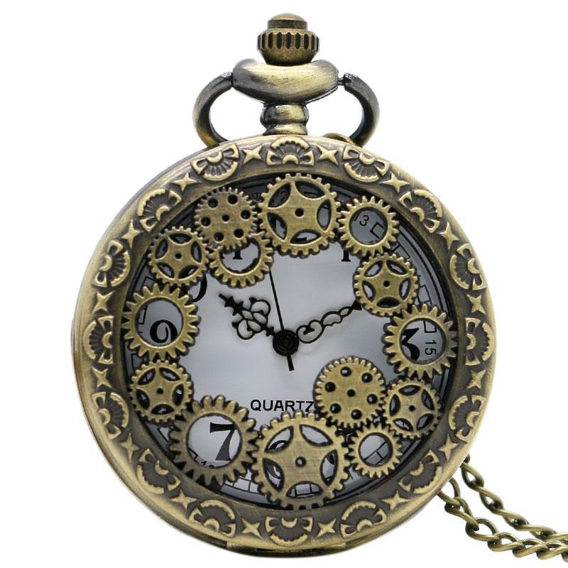 Time Travel Pocket Watch – Elite Vintage Gift with Chain for Collectors & Enthusiasts