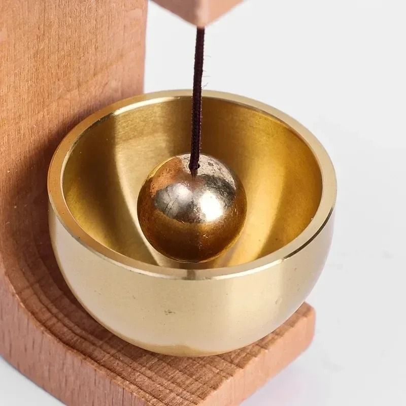 Minimalist Wireless Doorbell with Wooden Wind Chimes