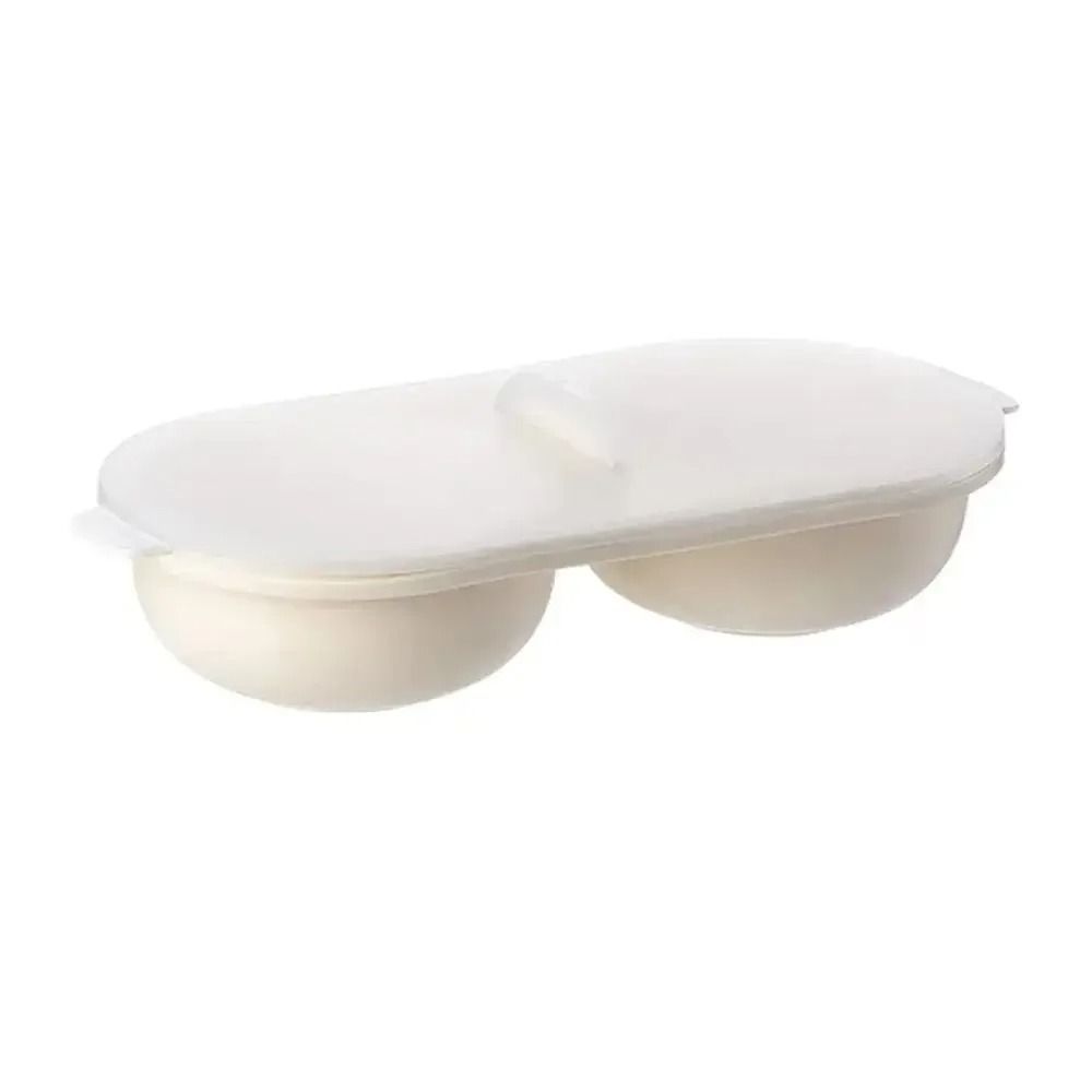 Microwave Eggs Poacher - Double-Cup Egg Boiler Kitchen Gadget | Hot Spring Egg Mold & Clear Water Lotus Egg Maker.
