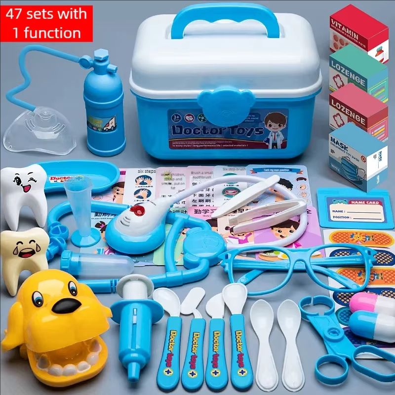 Kids Doctor Play Set Medical Toy Box with Stethoscope & Nurse Role Play Kit
