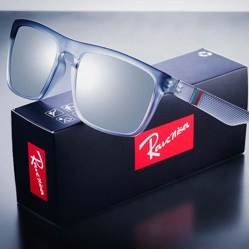 Fashion Square Vintage Polarized Sunglasses for Men and Women, Retro UV Eyewear for Driving, Fishing and Outdoor Use
