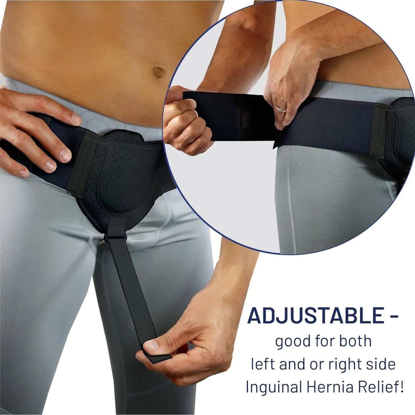 Hernia Belt Truss for Inguinal Sports Hernia Support, Adjustable Groin Pain Relief Strap, Breathable Recovery Band