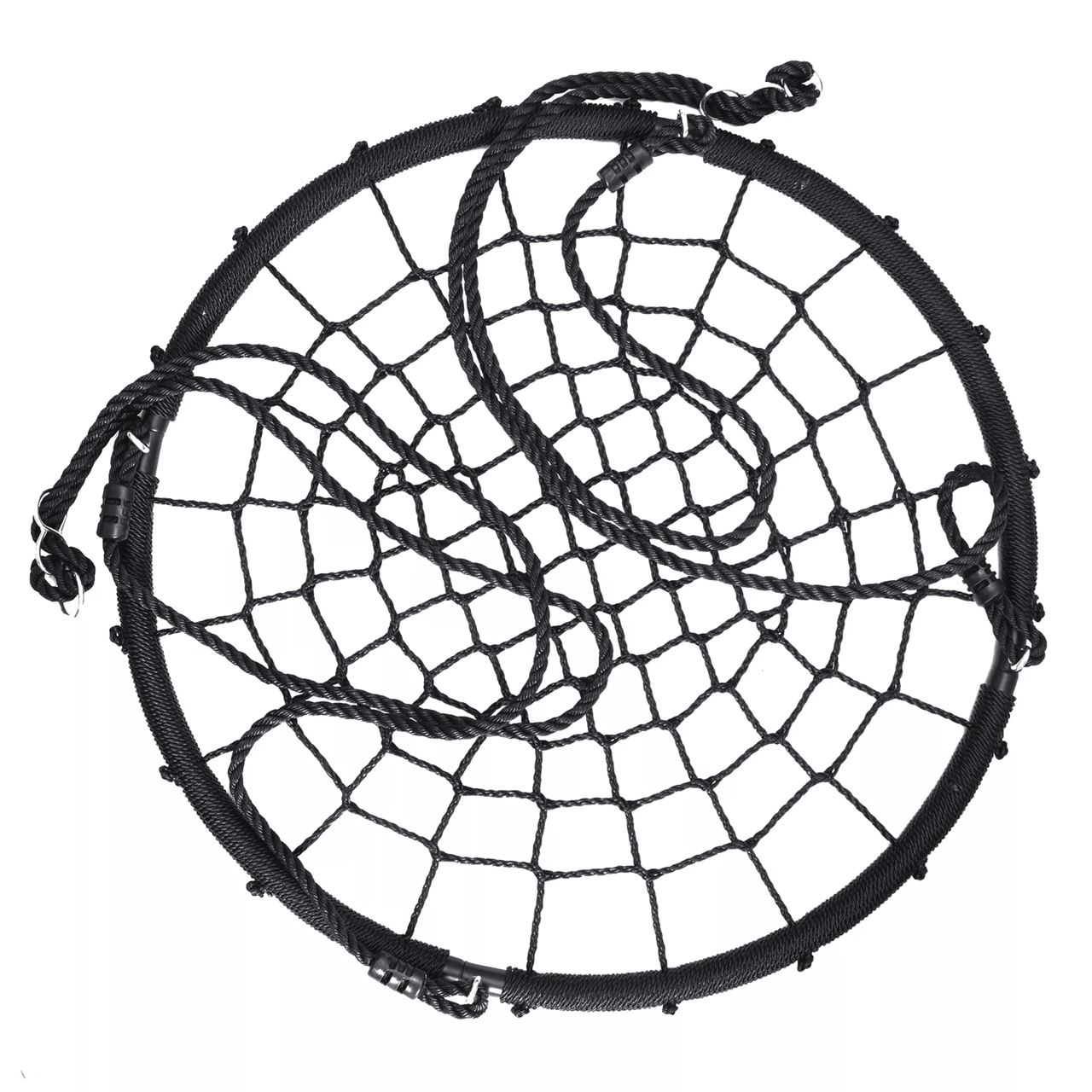 40 Inch Spider Web Tree Swing with Nylon Rope Outdoor Swing for Kids and Adults Up to 600 Pounds