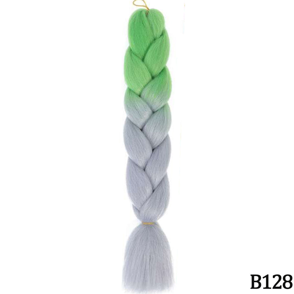 Jumbo Braids Extensions Synthetic Braiding Hair Kanekalon Afro Ombre Color Hair for Kids Children Crochet Twist Braid