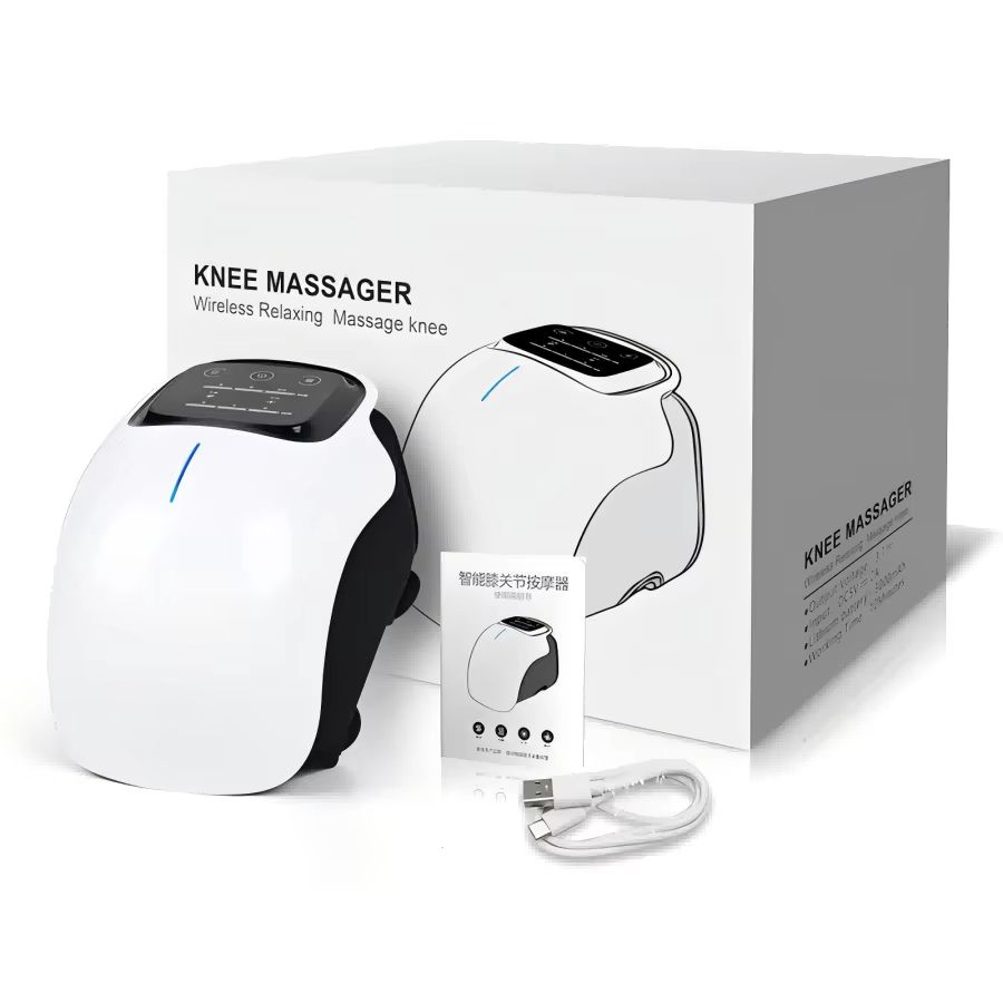 Smart Cordless Knee Massager with Heat and Vibration – Joint Pain Relief for Seniors and Adults
