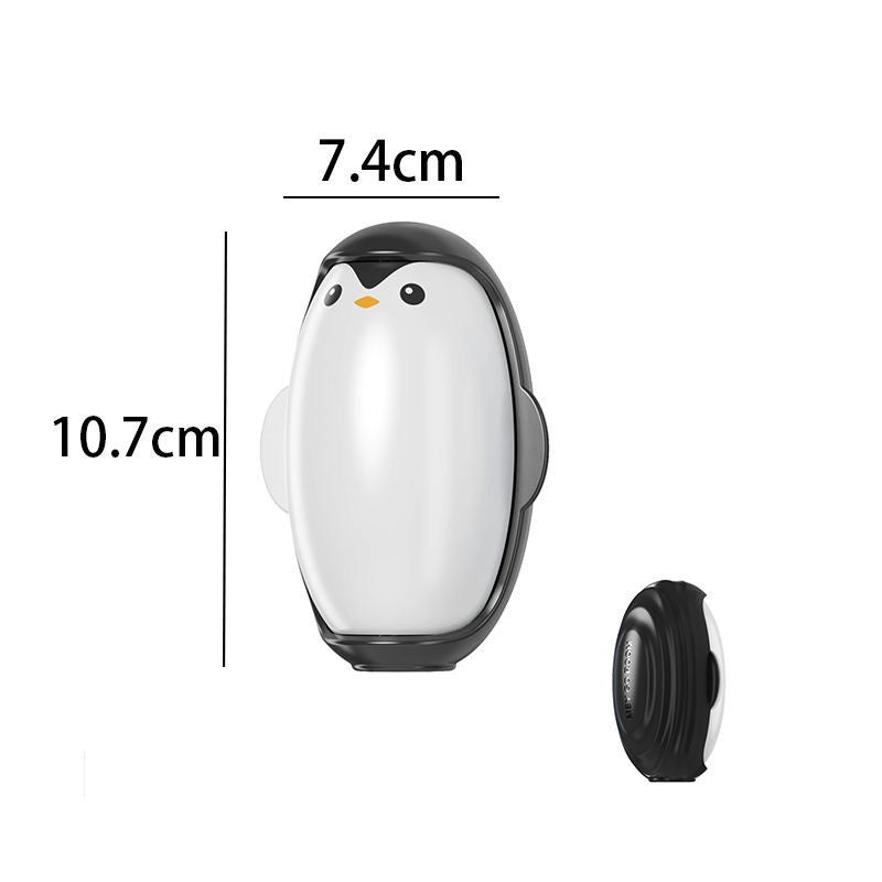 Penguin Washable Lint Remover Sticky Roller, Cute Portable Dust Cleaner for Clothes, Pet Hair, Reusable Travel Ball Tool