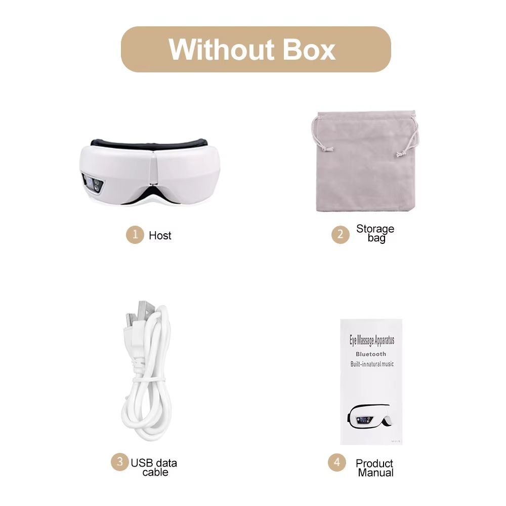Smart Vibration Eye Massager with Heat & Airbag Compression for Dark Circles and Eye Fatigue Relief