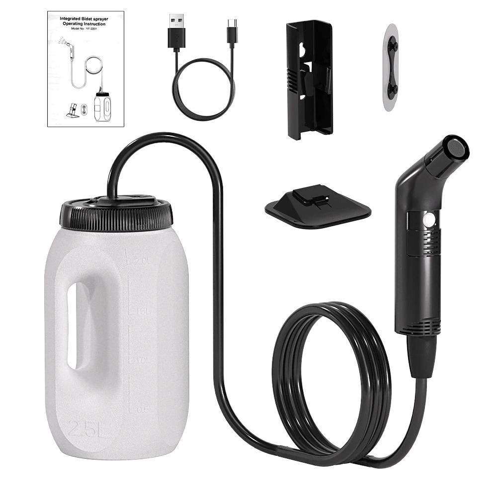 Portable Cordless Bidet Sprayer for Personal Hygiene and Outdoor Cleaning
