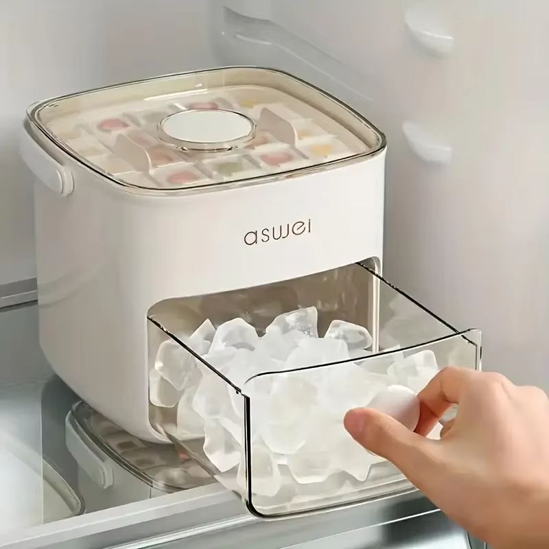 48 Compartment Ice Cube Tray Large Capacity Double Layer Food Grade Freezer Mold