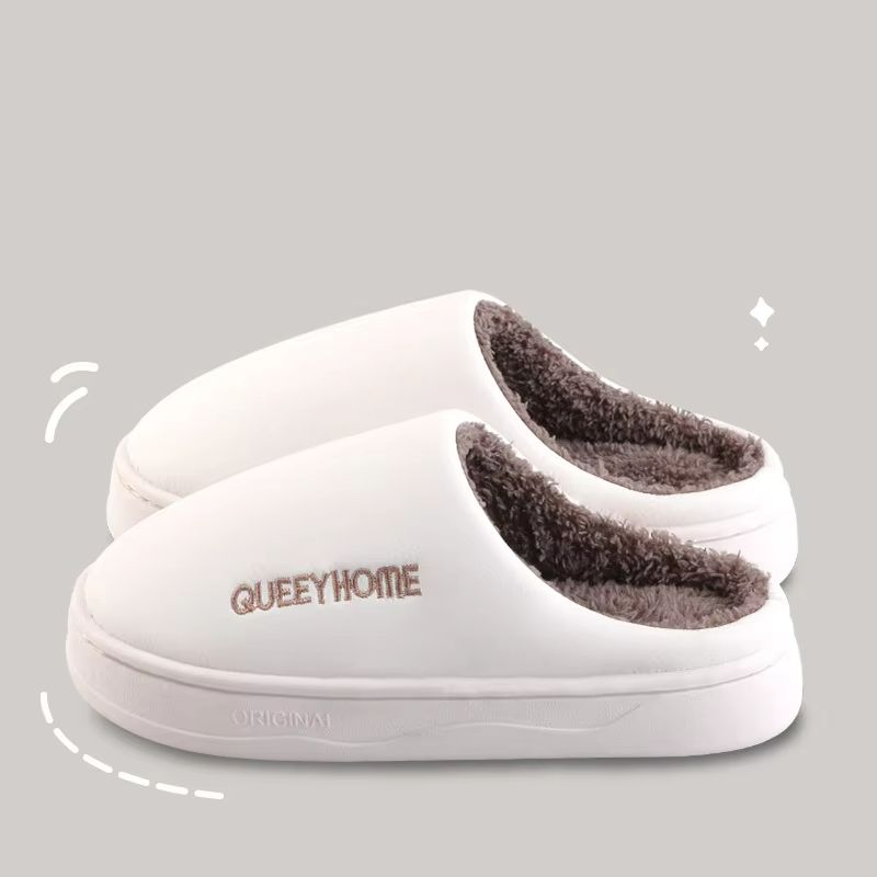 CozyDry Waterproof Cotton Slippers – Anti-Slip Thick-Soled Warm Winter Slippers