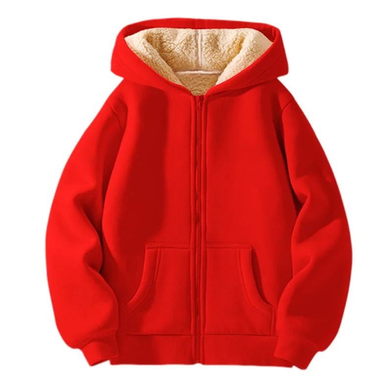 Kids Padded Lambwool Hooded Jacket