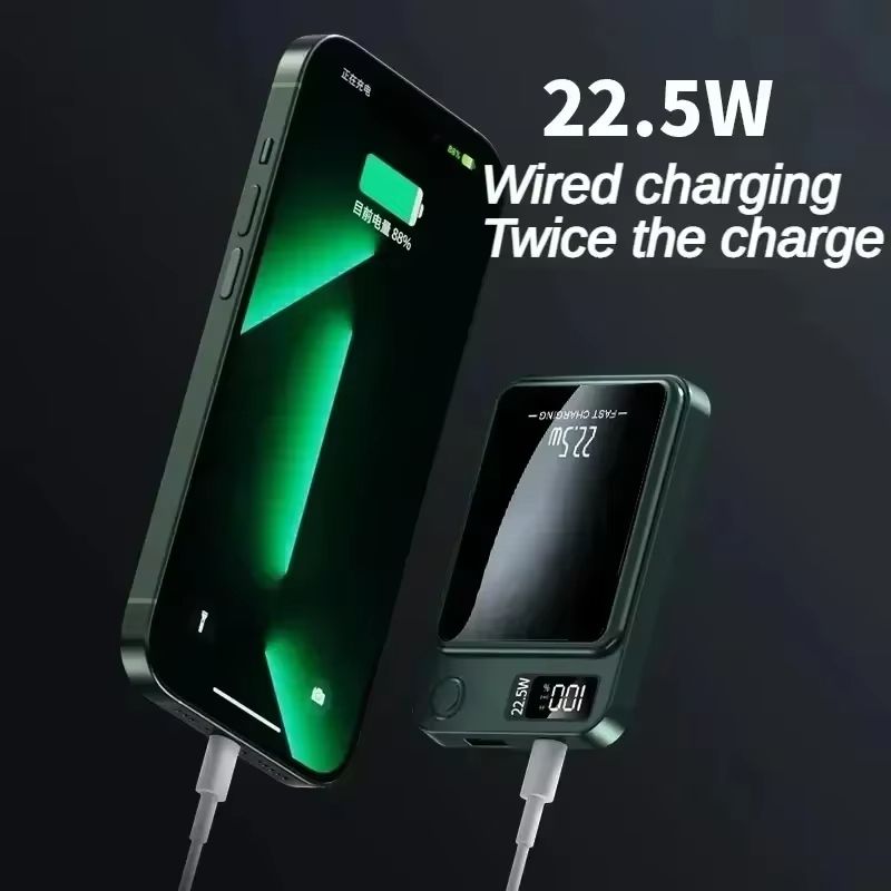 20000mAh Magnetic Power Bank – Wireless Fast Charger for iPhone, Samsung & Huawei