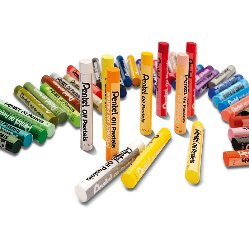 Pentel Arts Oil Pastel Set PHN, Assorted Brilliant Colors, Smoothly Applied & Blendable for Creative Shading, and Art