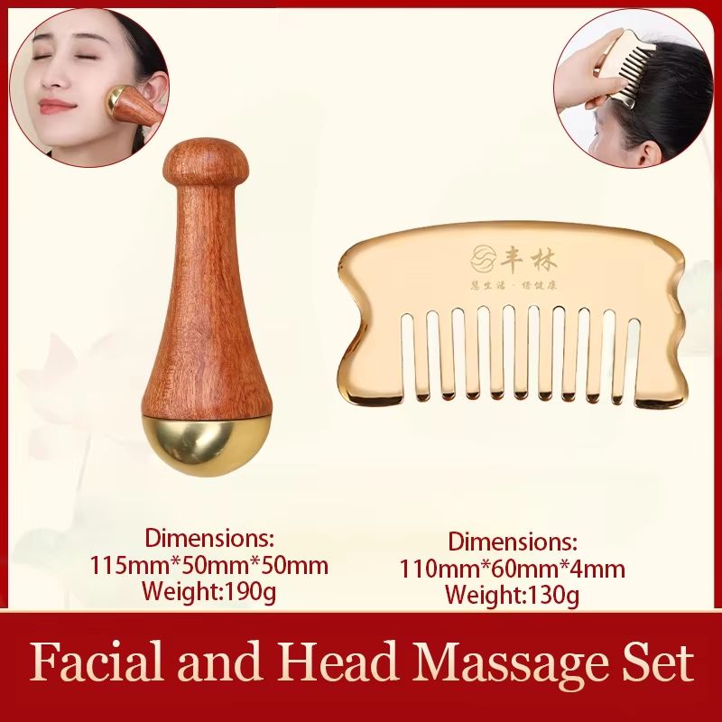 Guasha Facial Massager Tool – Kansa Wand for Natural Skin Rejuvenation & Relaxation