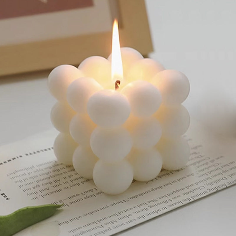 Handmade Creative Ball-Shaped Soy Wax Magic Cube Aromatherapy Candle, Luxury Wedding Favor Gift & Unique Decorative