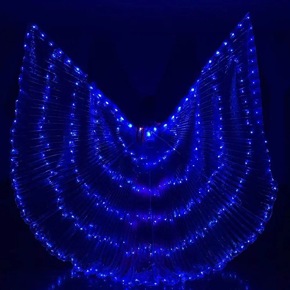 Belly Dance LED Isis Wings Fluorescent Butterfly Performance Costume