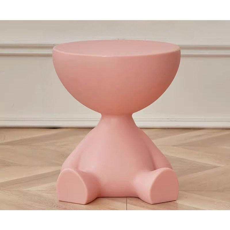 Creative Sofa Side Table,Removable Cream Style Round Coffee Table for Living Room,Simple Household Small Table Rack