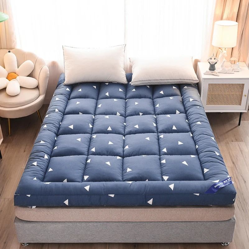 Cloud Comfort Queen Mattress Topper with 1000 GSM Plush Fiber Fill for Back Pain Relief