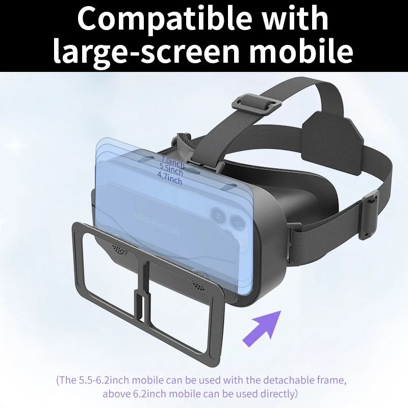 3D VR Headset for Smartphones Virtual Reality Glasses for Gaming & Movies