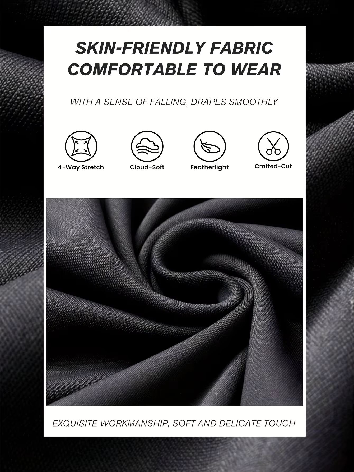 Women's High Waisted Slim Fit Flared Pants – Lightweight Wide Leg Black Trousers for Spring & Summer
